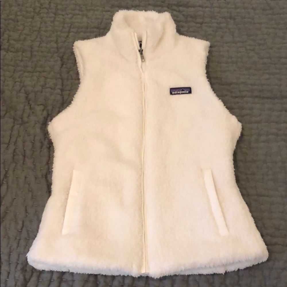 Patagonia White Fleece Vest - size S